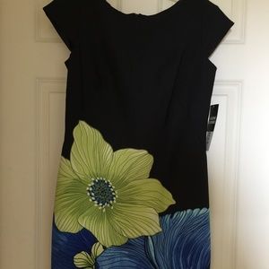 Studio I Sheath Dress Black, Blue, Green Floral